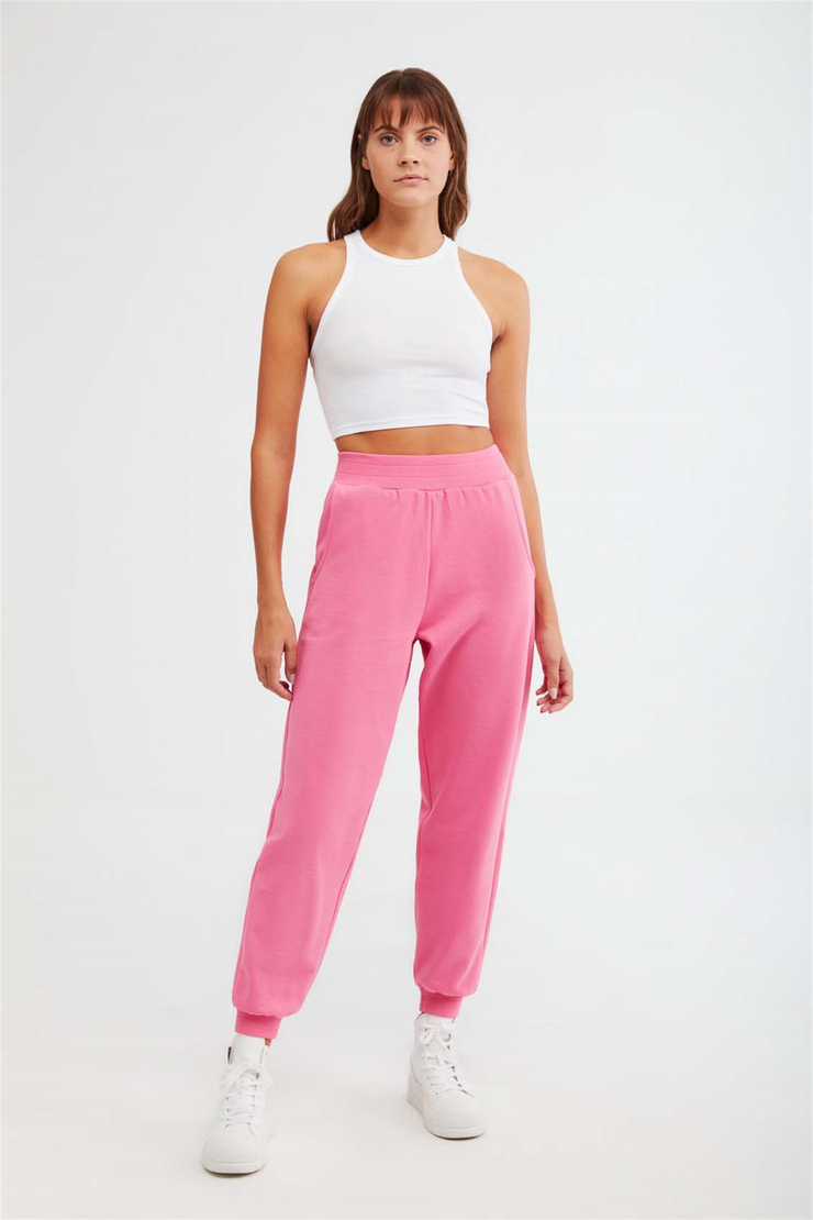MIA Örme Comfort Fit Pembe  Eşofman Altı