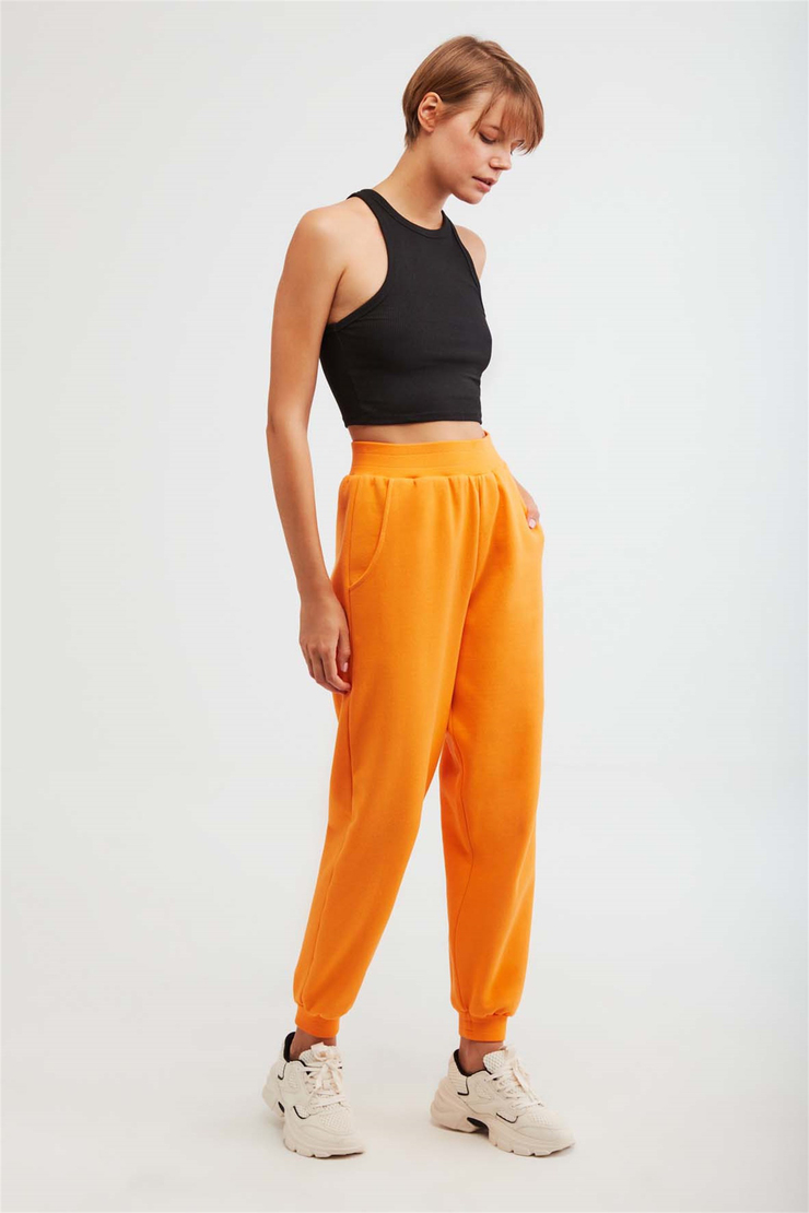 MIA Örme Comfort Fit Turuncu  Eşofman Altı
