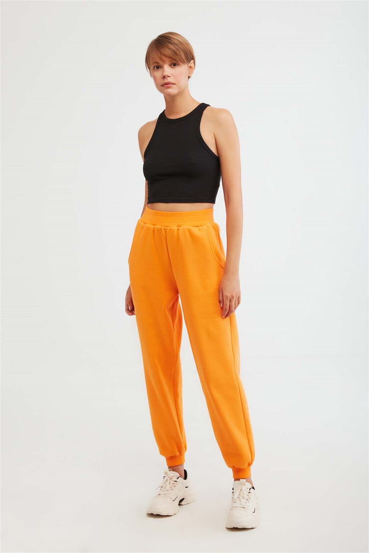 MIA Örme Comfort Fit Turuncu  Eşofman Altı