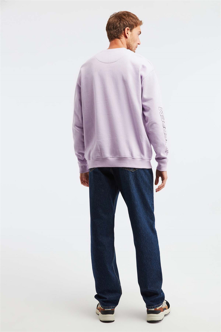 MIDTOWN Örme Oversize Lila  Sweatshirt