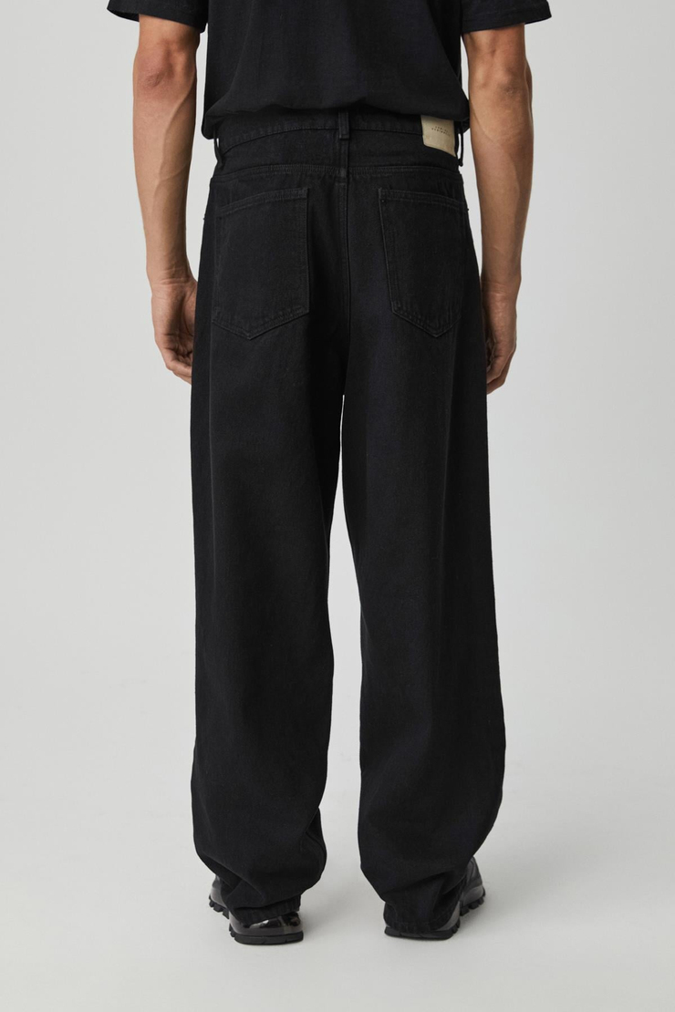 MIKAL Erkek Baggy Bol Paça Denim Antrasit Jeans