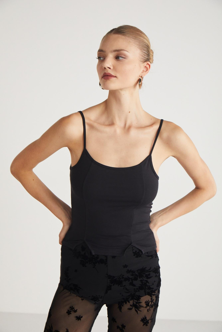 MIKELA Basic Slim Siyah Tekli Body