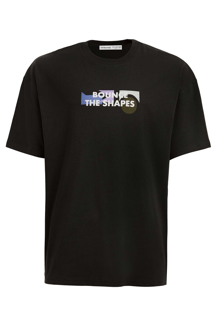 MILENNIAL Örme Oversize Gri  T-Shirt