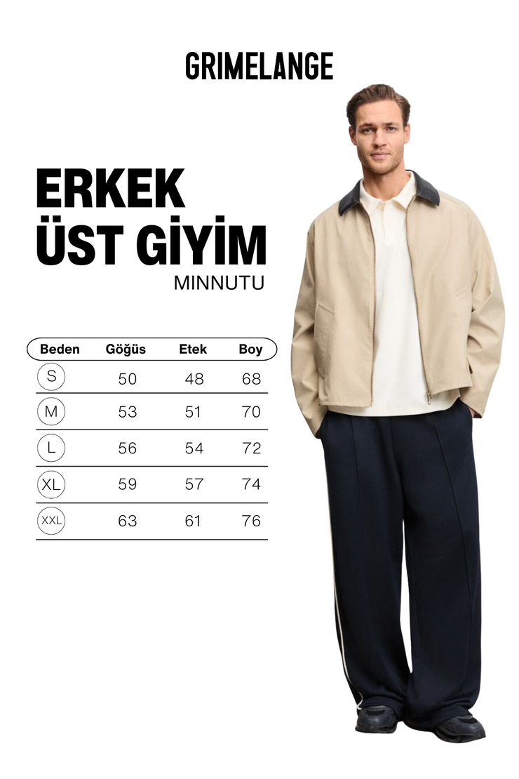 MINNUTU Erkek Organik Pamuklu Polo Yakalı Regular Fit Ekru T-Shirt