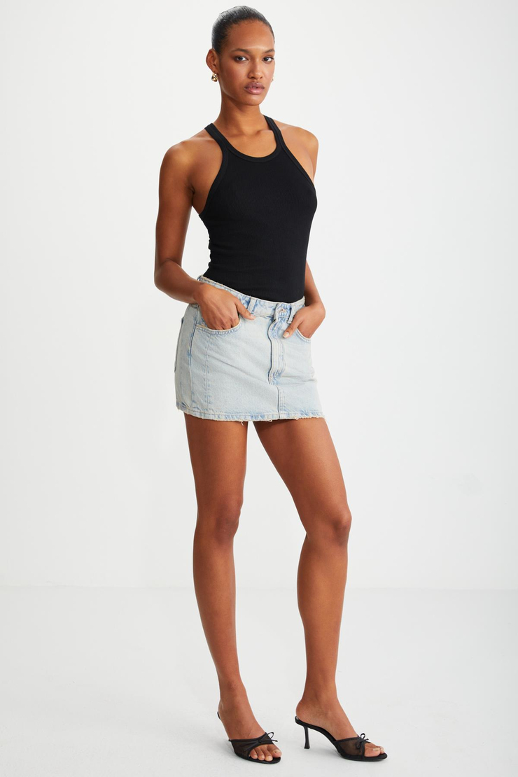MISSY  Slim Siyah Tekli Body
