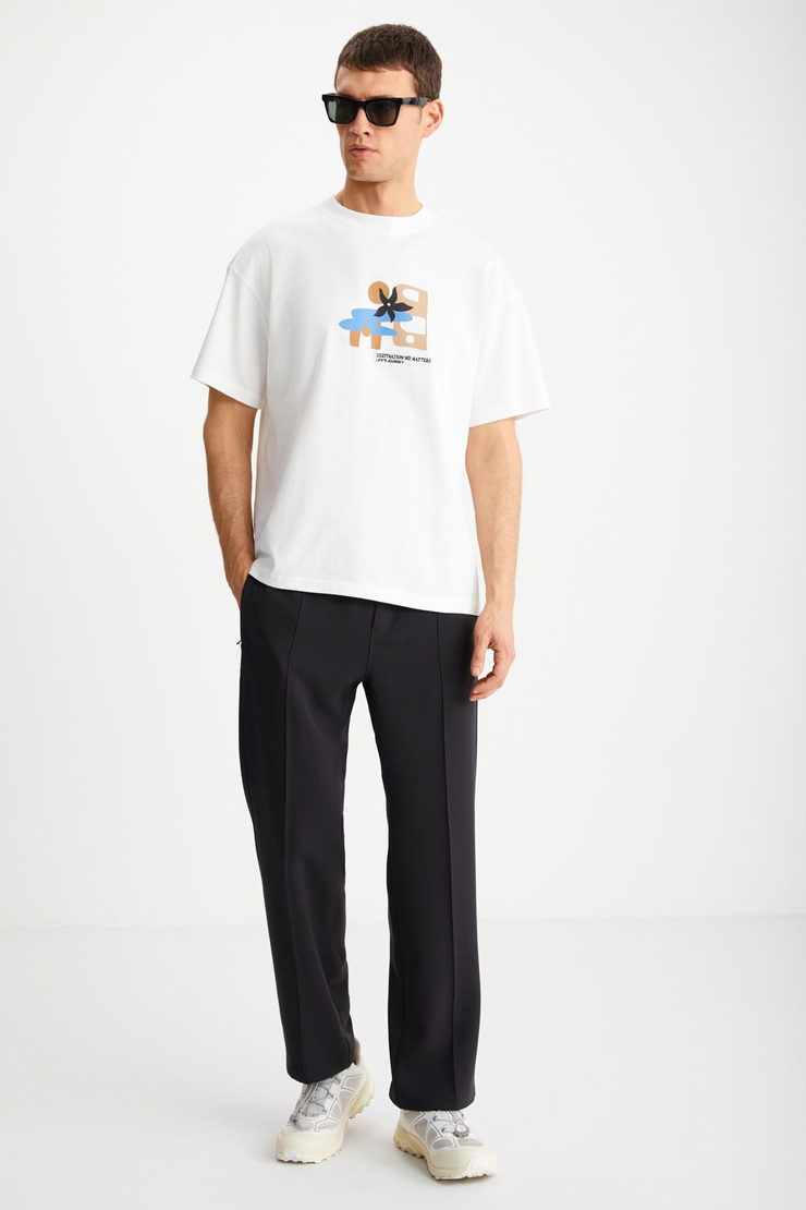 MITCHELL Basic Regular Vanilya Tekli T-Shirt