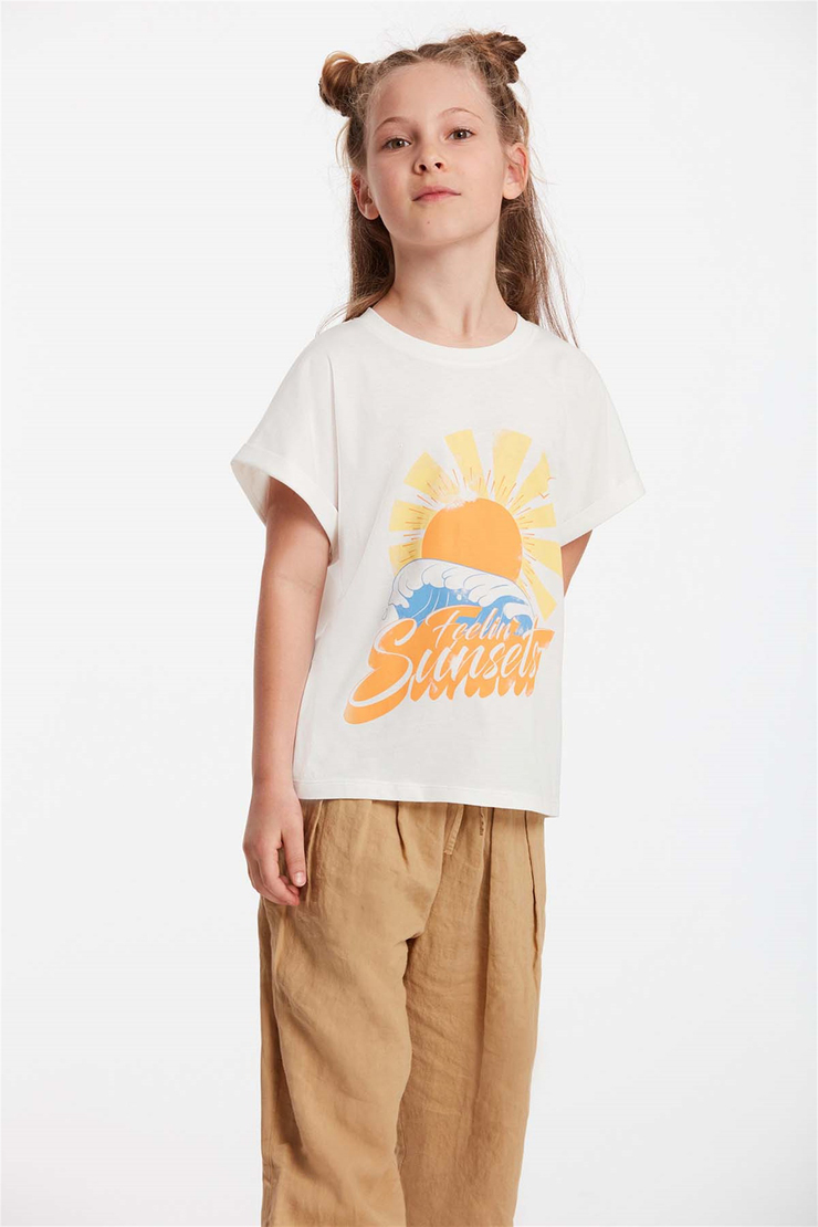 MITSY Örme Regular Fit Beyaz  T-Shirt