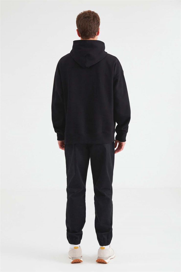 MOOD Örme Relaxed Siyah  Sweatshirt