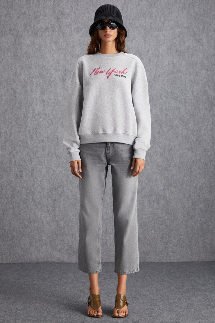NARDY Basic Regular Grimelanj Tekli Sweatshirt