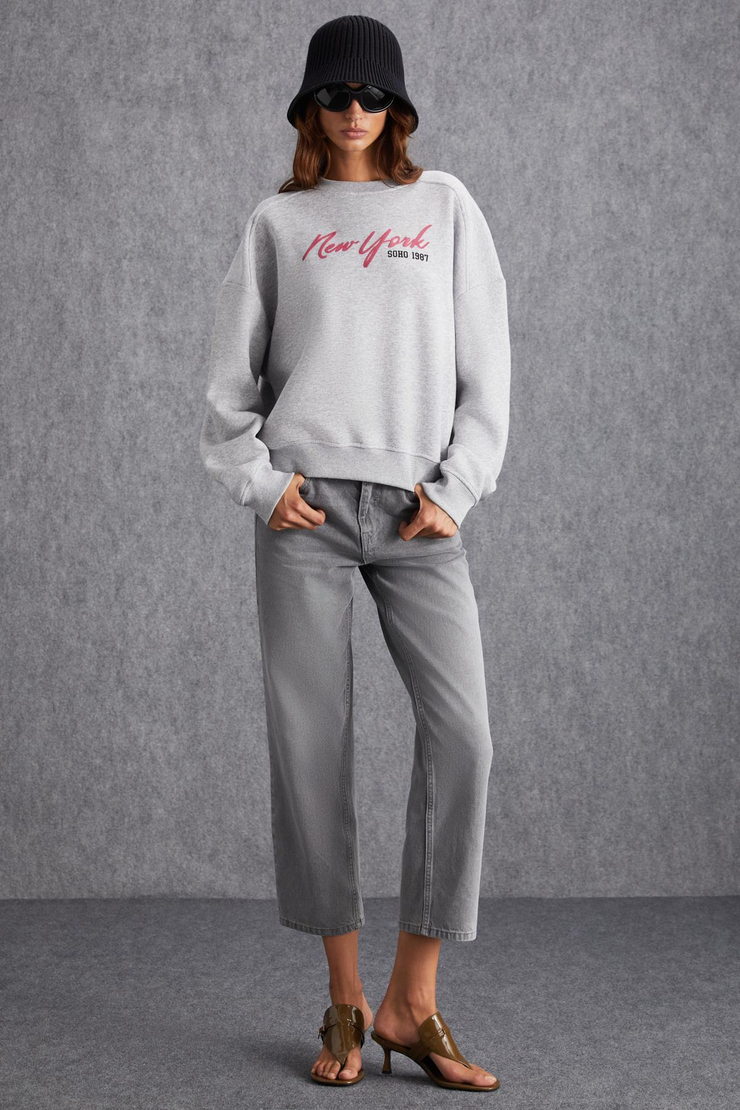 NARDY Basic Regular Grimelanj Tekli Sweatshirt