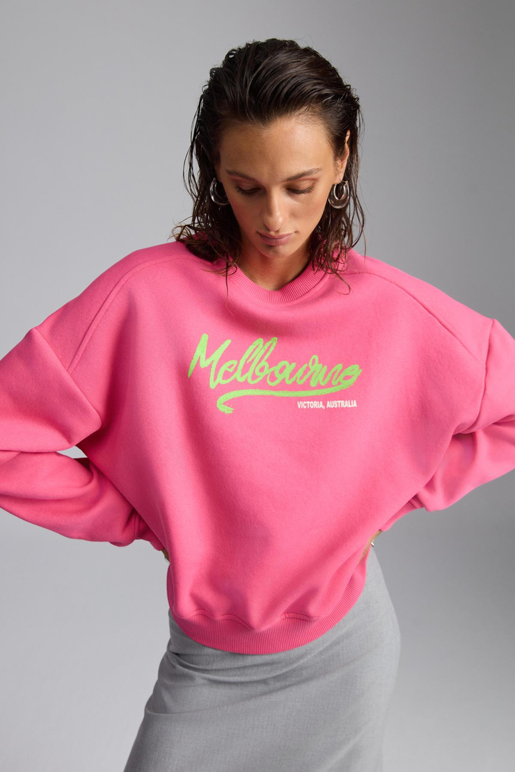 NARDY Basic Regular Pembe Tekli Sweatshirt