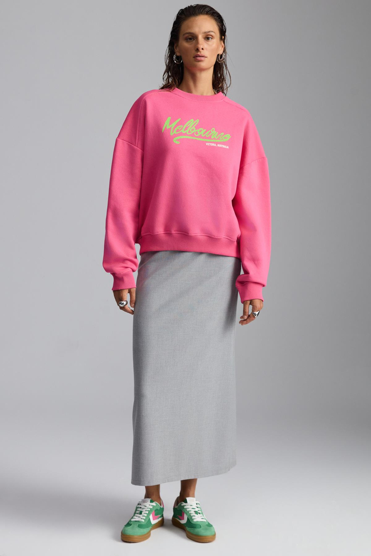NARDY Basic Regular Pembe Tekli Sweatshirt