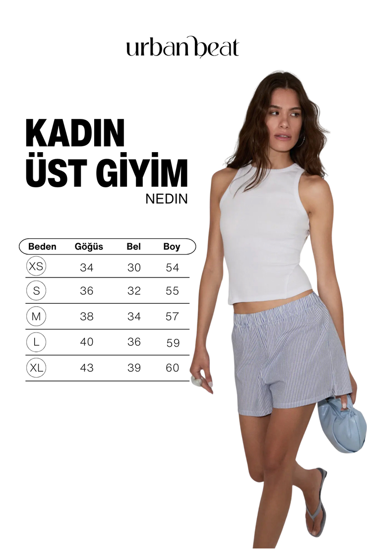 NEDIN Kadın Yumuşak Ve Esnek Kumaşlı Halter Yakalı Vucuda Oturan Beyaz Atlet