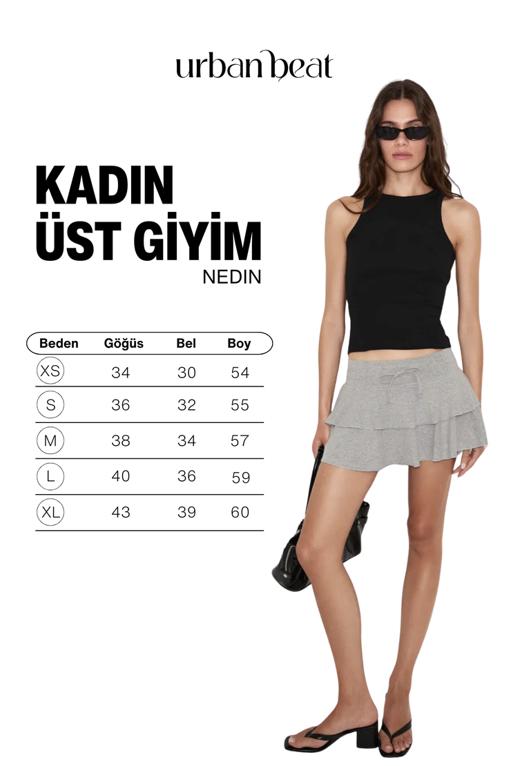 NEDIN Kadın Yumuşak Ve Esnek Kumaşlı Halter Yakalı Vucuda Oturan Siyah Atlet