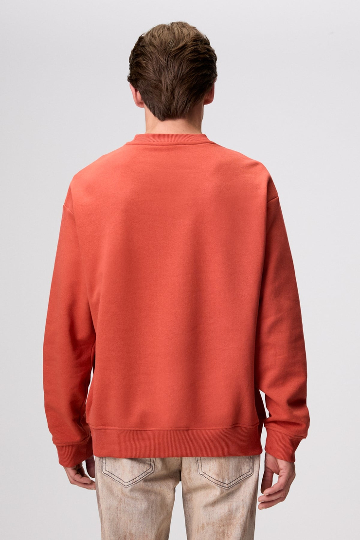 NEDVED Erkek Kiremit Rengi Sweatshirt