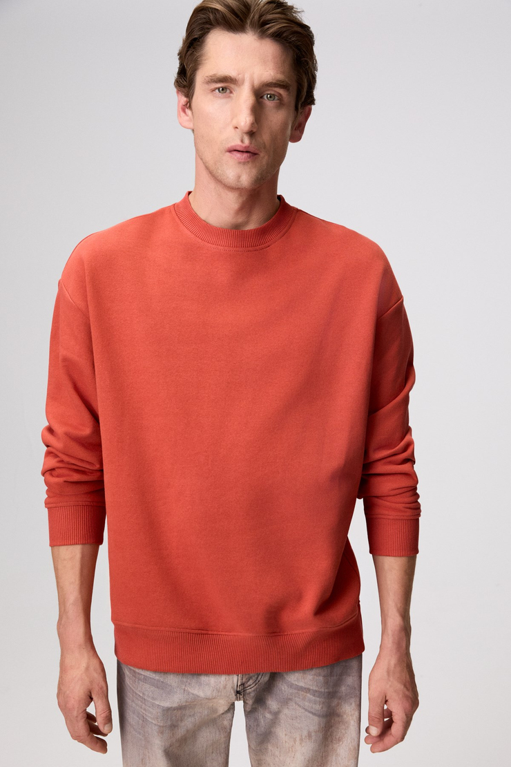 NEDVED Erkek Kiremit Rengi Sweatshirt