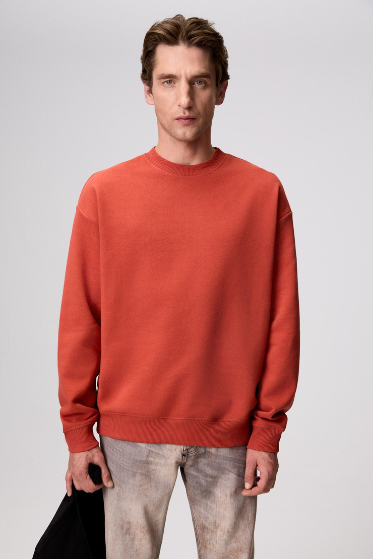 NEDVED Erkek Kiremit Rengi Sweatshirt