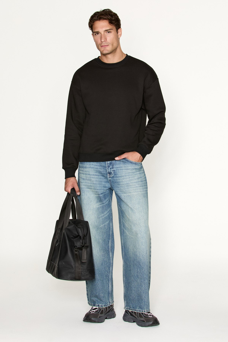 NEDVED Erkek Siyah Sweatshirt