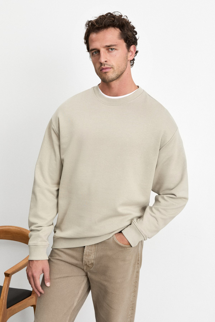 NEDVED Erkek Taş Rengi Sweatshirt