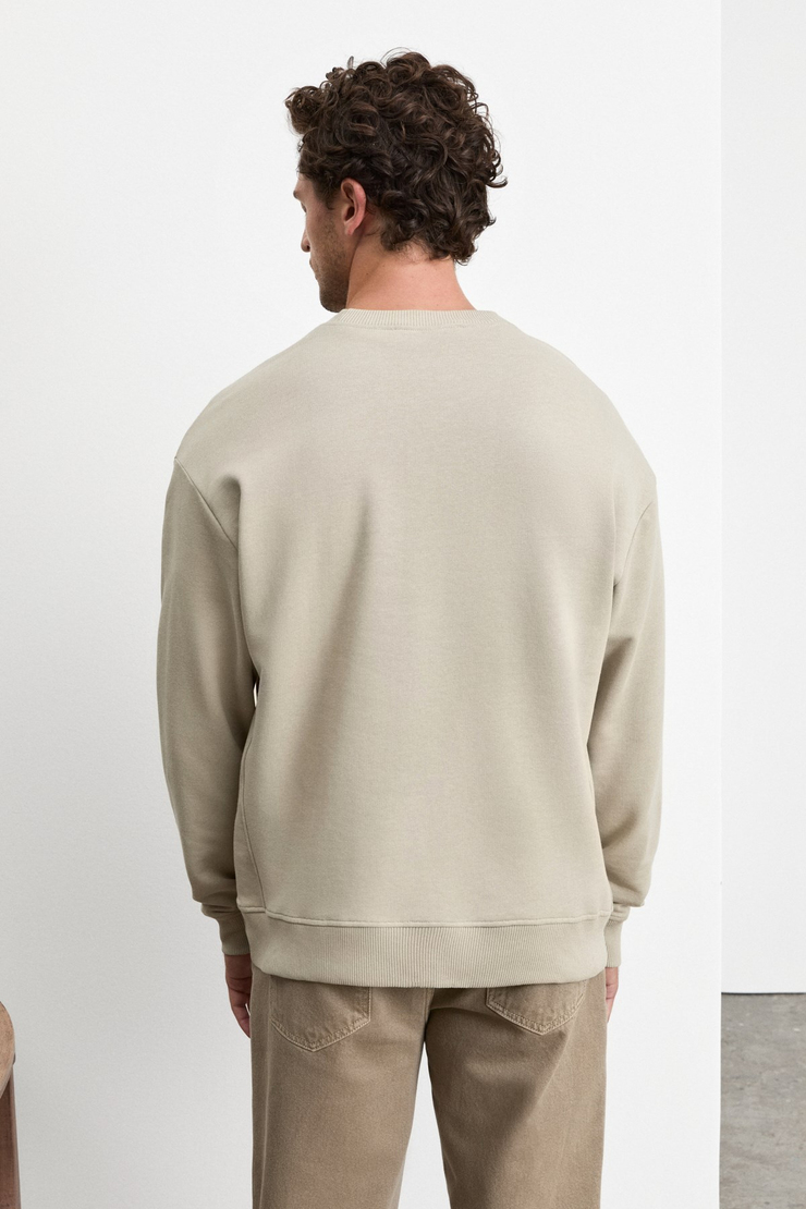 NEDVED Erkek Taş Rengi Sweatshirt