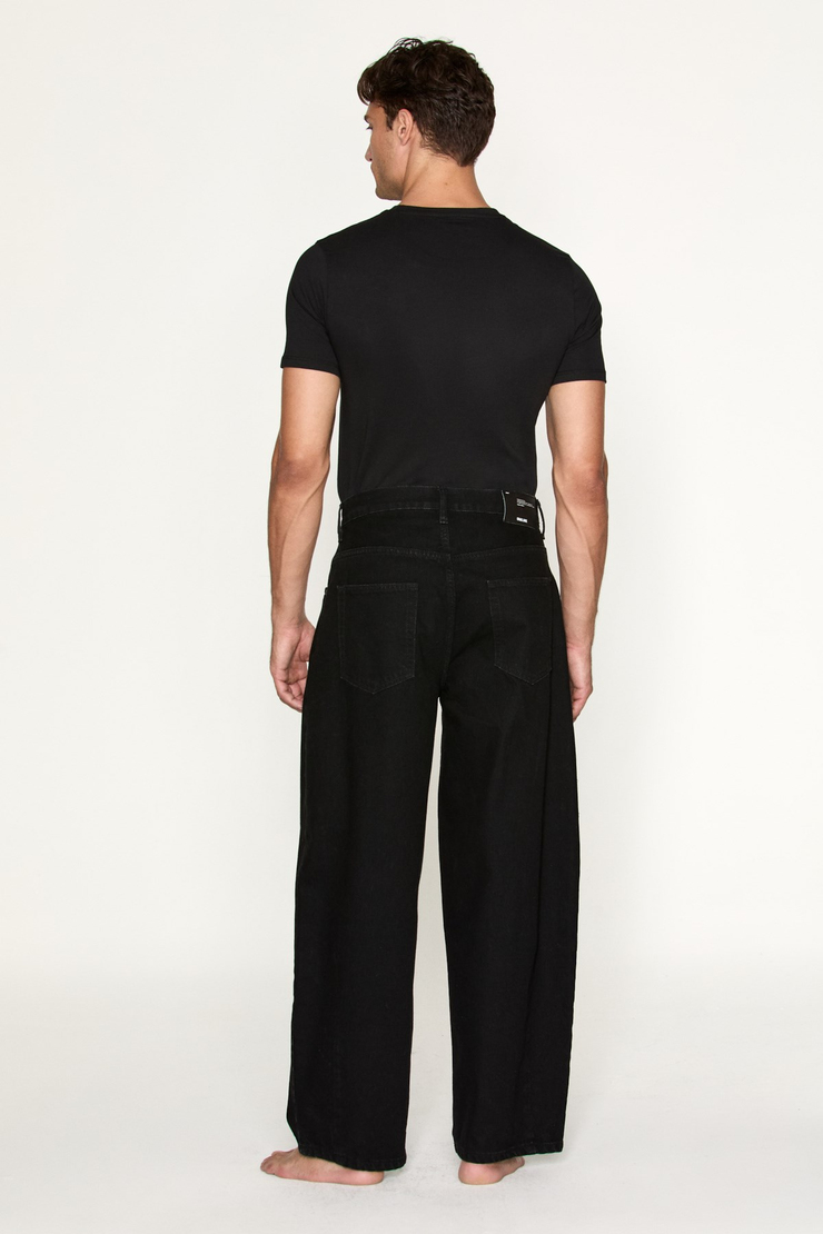 NESHIE Erkek Balon Fit Jean Siyah Pantolon