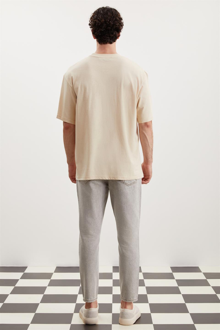 NORİS Örme Relaxed Bej  T-Shirt