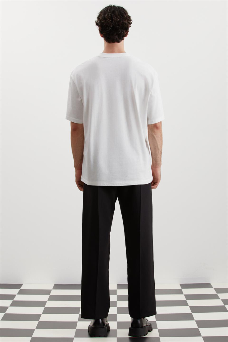 NORİS Örme Relaxed Beyaz  T-Shirt