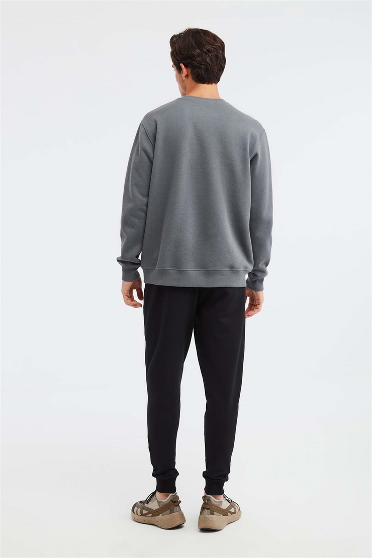 NUMERIC Örme Comfort Fit Açık Gri  Sweatshirt