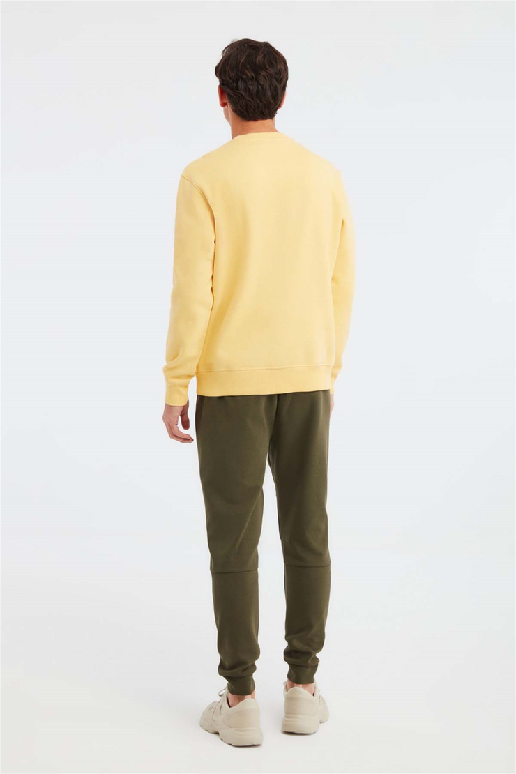 NUMERIC Örme Comfort Fit Safran Sarı  Sweatshirt