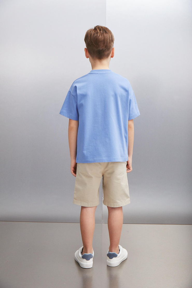 OCTAVE  Oversize Mavi Tekli T-Shirt
