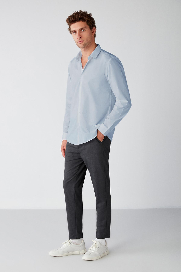 ONYX Basic Slim Mavi  Gömlek