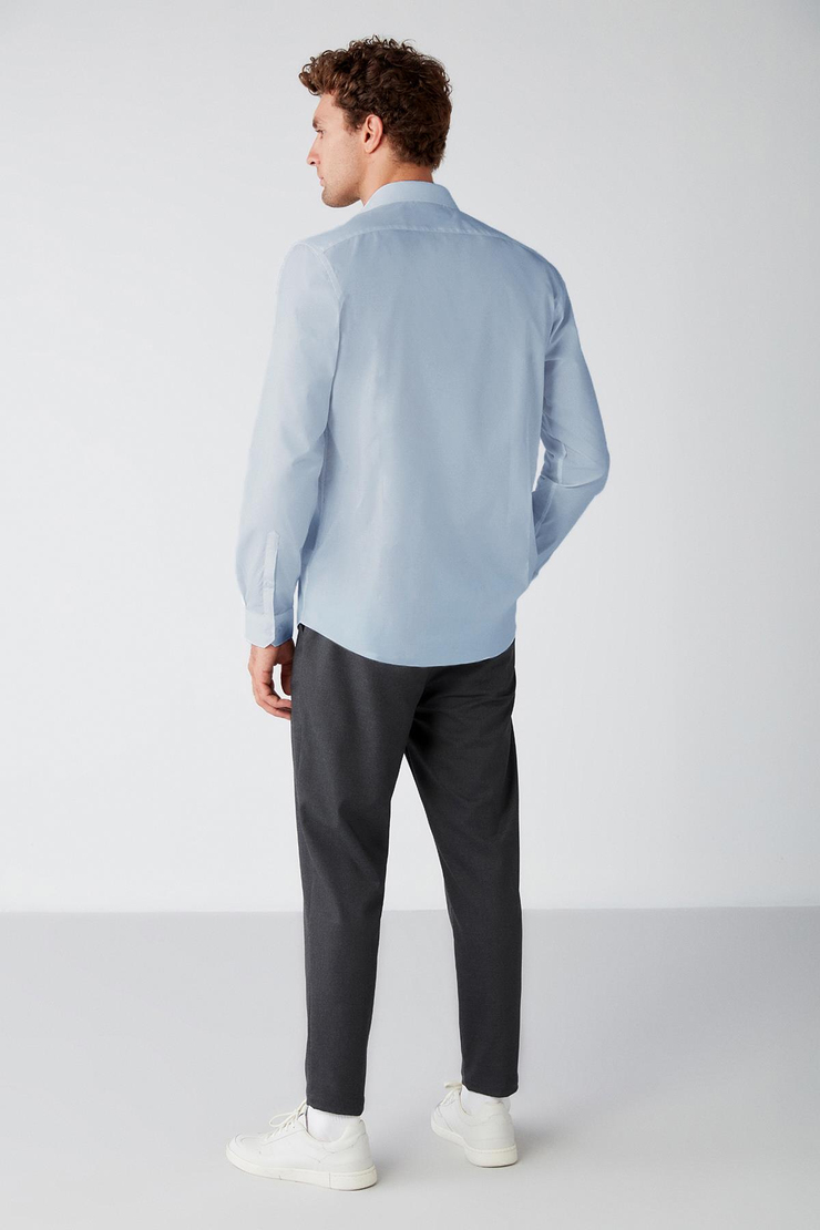 ONYX Basic Slim Mavi  Gömlek