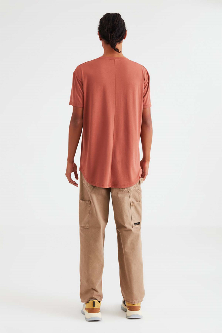 OSCAR Örme Comfort Fit Kiremit Rengi  T-Shirt