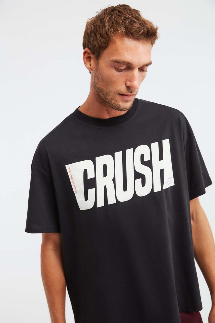 OSWY Örme Oversize Siyah  T-Shirt