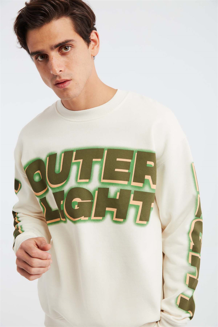 OUTLIER Örme Oversize Ekru  Sweatshirt