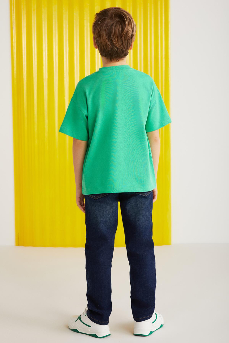 PADDY  Relaxed Yeşil Tekli T-Shirt