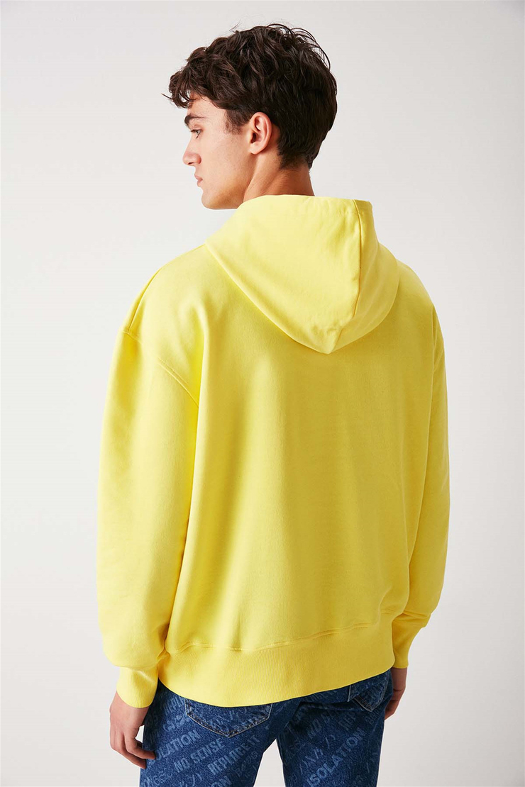 PALM Örme Oversize Sarı  Sweatshirt