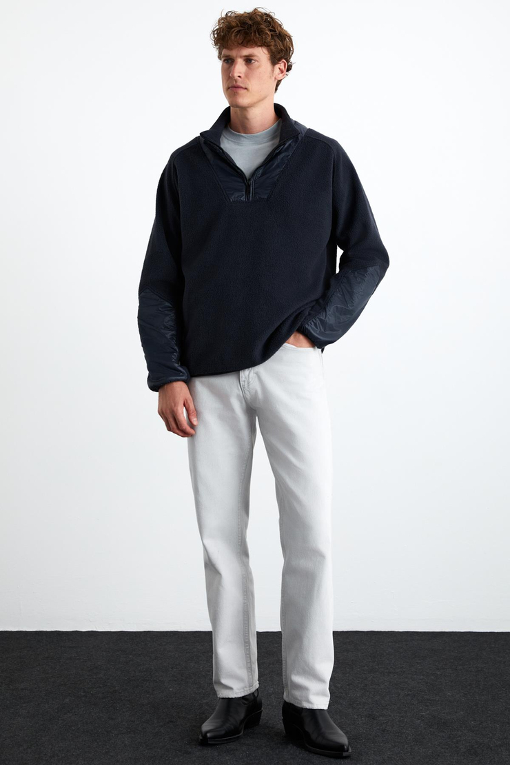 PANKRAZ Erkek Polarlı Lacivert Sweatshirt