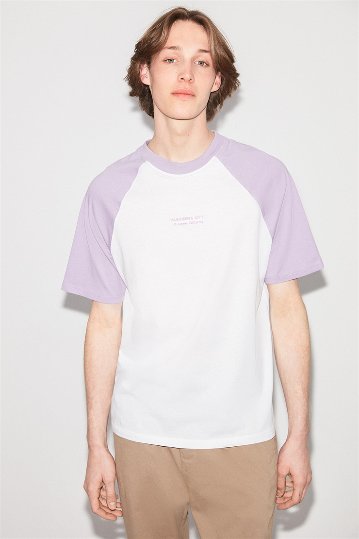 PASADENA Örme Regular Fit Lila  T-Shirt