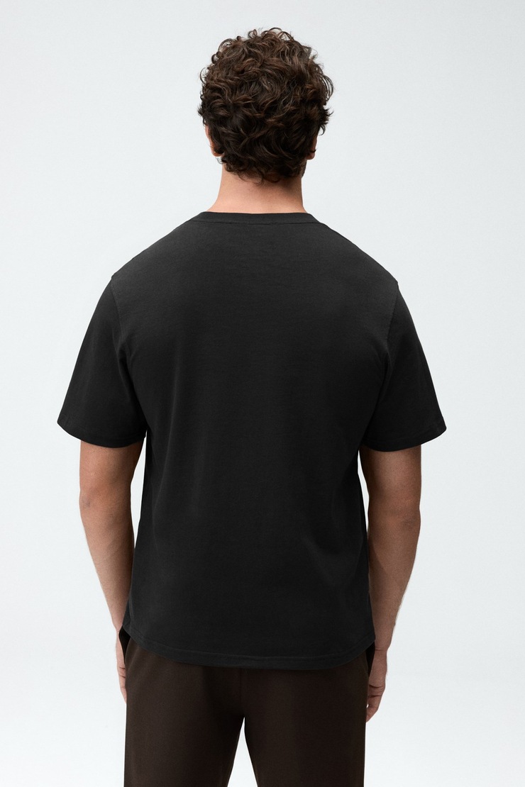 PASCO Erkek Cepli Kısa Kollu Siyah T-Shirt