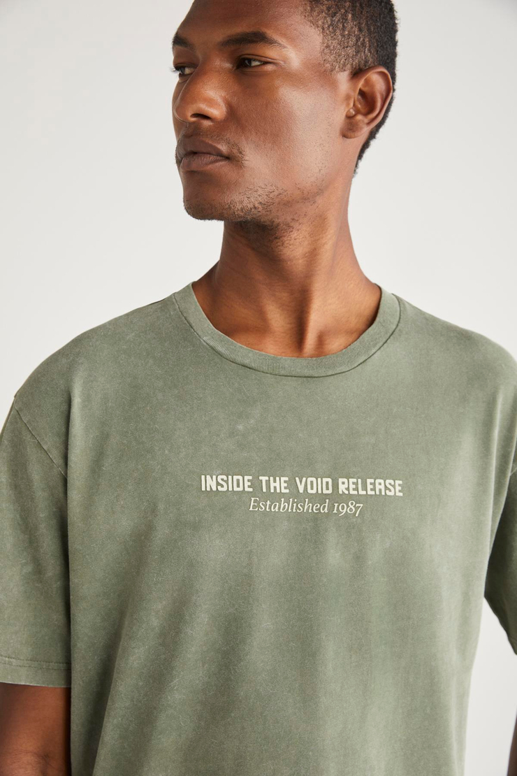 PECKY Basic Relaxed Haki Tekli T-Shirt