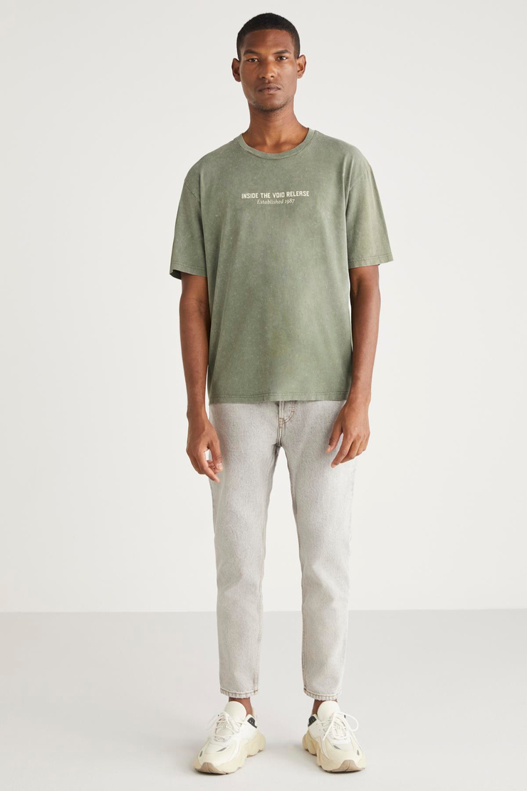 PECKY Basic Relaxed Haki Tekli T-Shirt