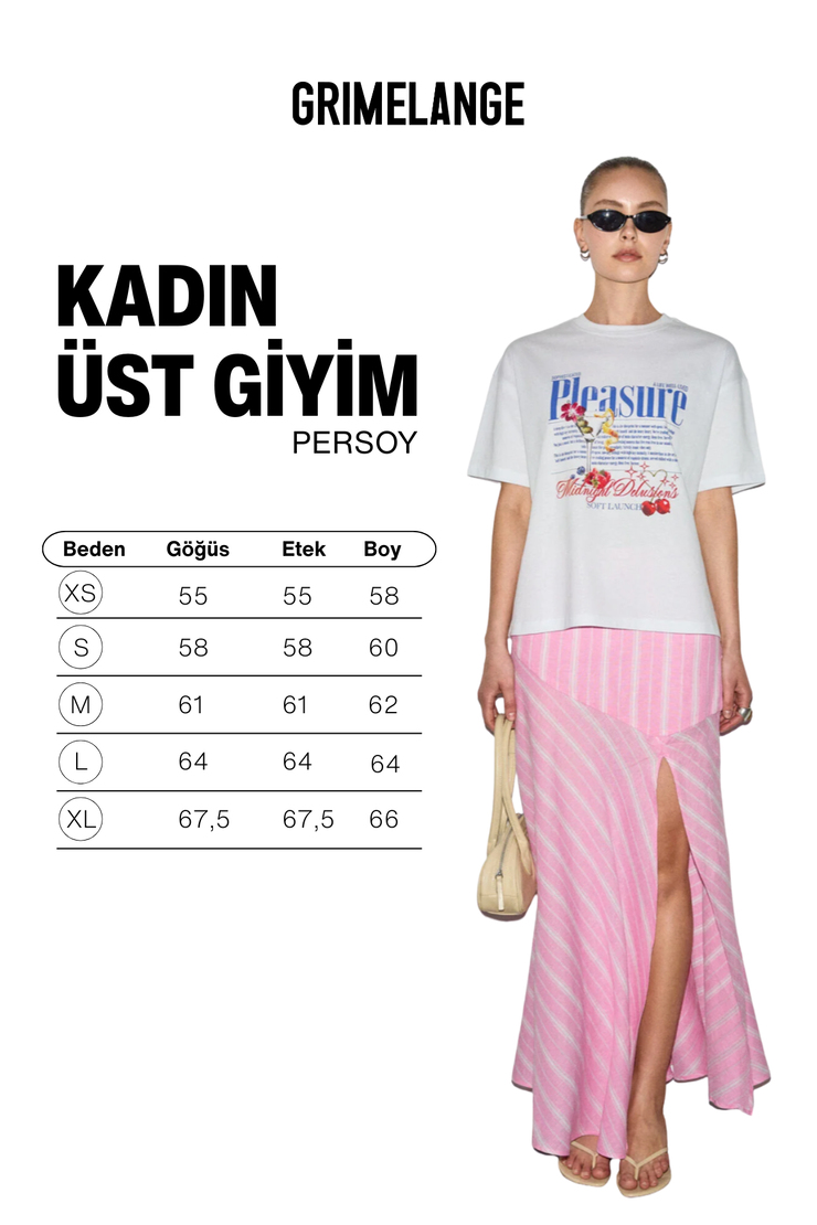 PERSOY Kadın Yumuşak Ve %100 Organik Pamuklu Baskı Detaylı Beyaz T-Shirt