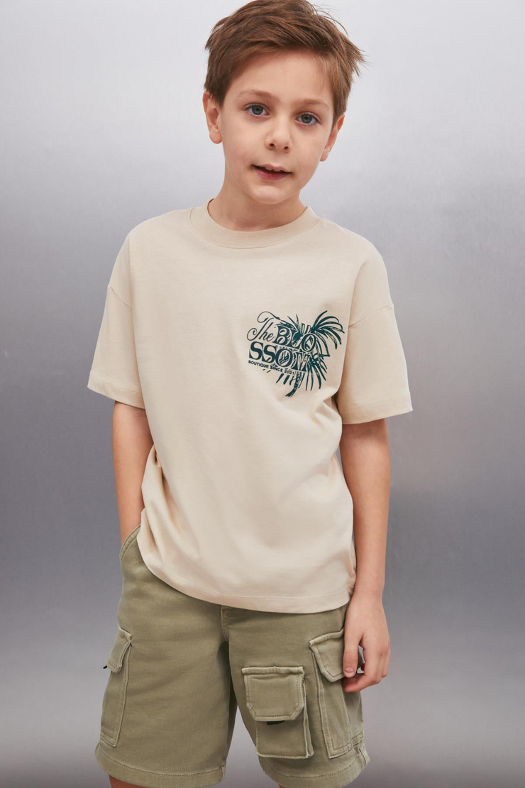 PERTH  Regular Bej Tekli T-Shirt