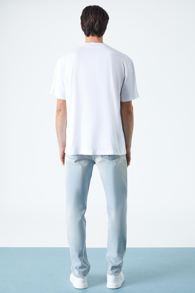PESCHERIA Erkek Regular Fit Beyaz T-Shirt