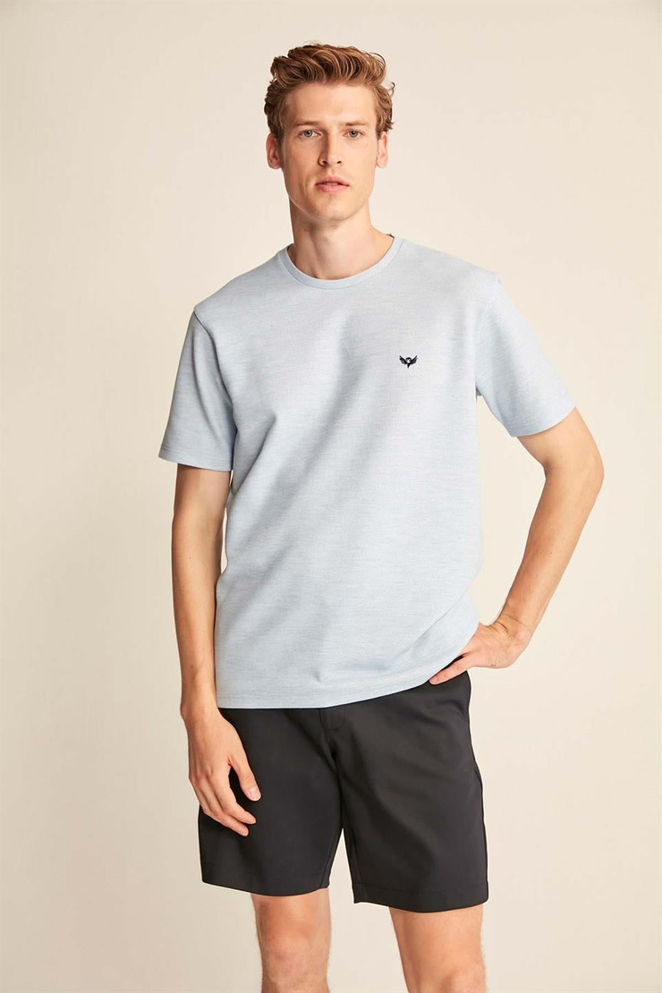 PHONEİX Örme  Mavi  T-Shirt