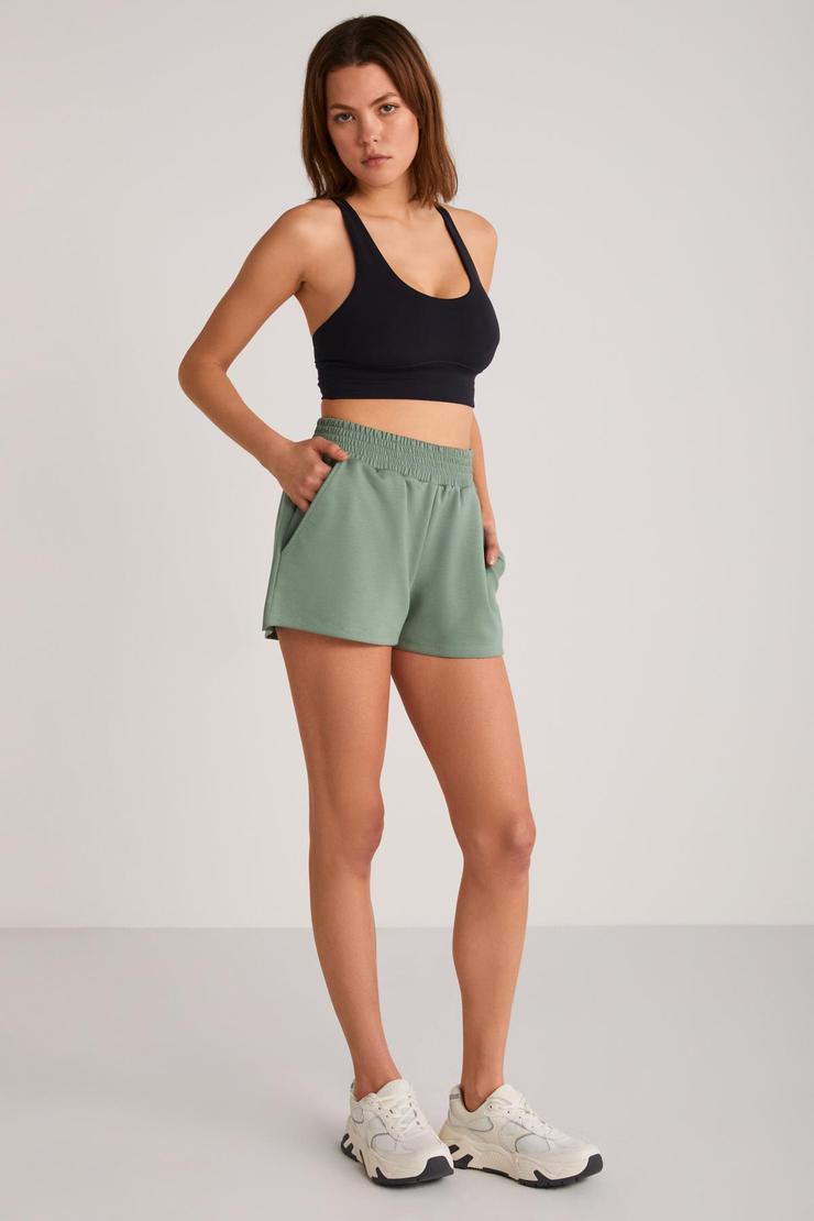PIXIE  Relaxed Mint Yeşil Tekli Şort