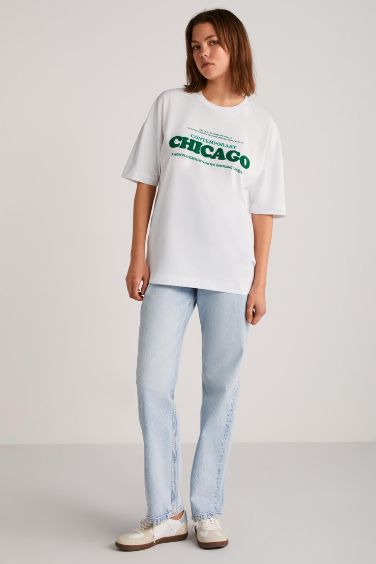 PLENSA Basic Slim Beyaz Tekli T-Shirt