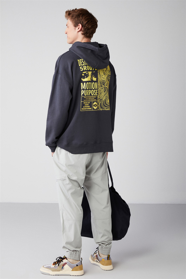 PROCESS Örme Oversize Antrasit  Sweatshirt