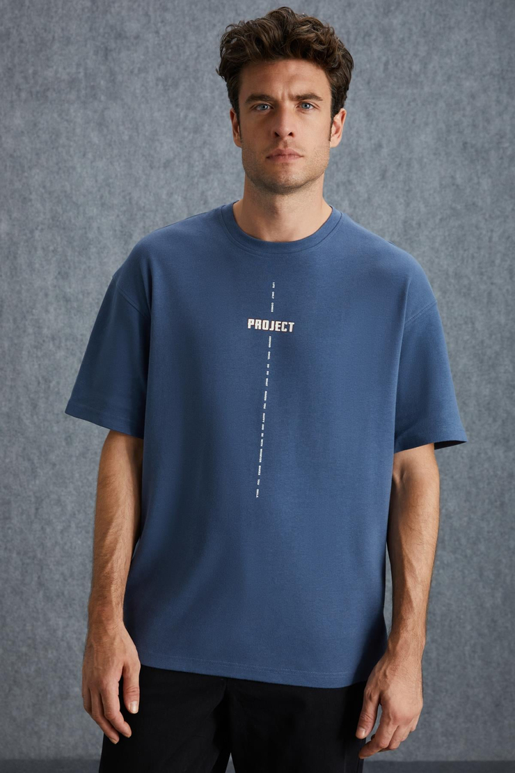PROJECT  Oversize İndigo  T-Shirt